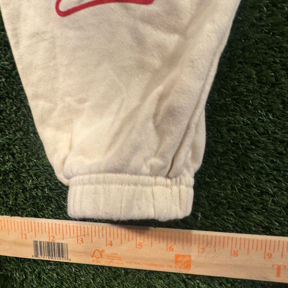 PLAYBOY Cream Sweatpants with Red Lettering - Picture 4 of 5